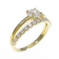 【リメイク】K18YG ダイヤモンドリング 0．511ct・H・SI1・EXT H＆C