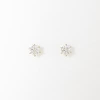 【リメイク】K18YG／ST ダイヤモンドピアス 0．308ct・0．321ct・E?F・VS1・EX H＆C