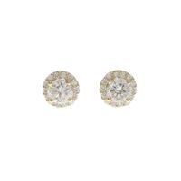 【リメイク】K18YG／STダイヤモンドピアス 0．363ct・0．366ct・H・VS2・GOOD