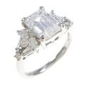 【リメイク】プラチナダイヤモンドリング 1．694ct・E・SI2・エメラルドカット