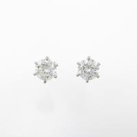 【新品】プラチナダイヤモンドピアス 0．425ct・0．403ct・F・SI2・GOOD