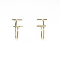 ティファニー Tワイヤー フープミディアム ピアス