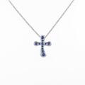 ティファニー クロス サファイヤネックレス