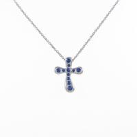 ティファニー クロス サファイヤネックレス