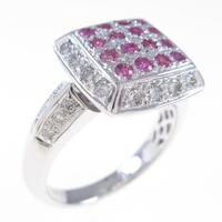 K18WG サファイヤリング