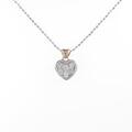 K18WG／K18PG ハート ダイヤモンドネックレス