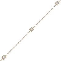 【リメイク】K18YG スリーストーン ダイヤモンドブレスレット