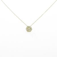 K18YG フラワー ダイヤモンドネックレス