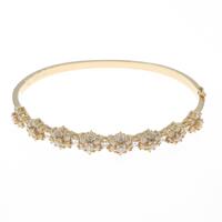 K18YG フラワー ダイヤモンドバングル