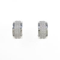 K18WG パヴェ ダイヤモンドピアス