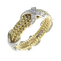 ティファニー 3ロウ ダイヤ ロープ リング