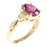 K18YG ガーネットリング