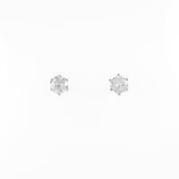 プラチナダイヤモンドピアス 0．344ct・0．385ct・G?H・SI2?I1・GOOD?FAIR