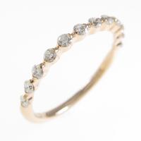 K18PG ハーフエタニティ ダイヤモンドリング