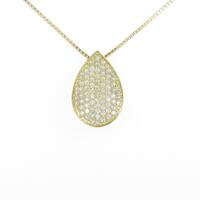 K18YG パヴェ ダイヤモンドネックレス