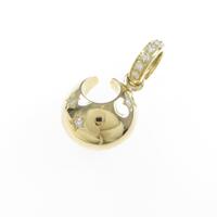 750YG ムーン ダイヤモンドペンダント