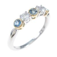 K18YG／K18WG アクアマリンリング