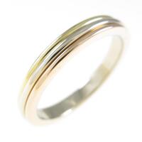 カルティエ スリーゴールドウエディング リング