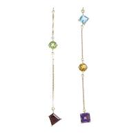 K18YG カラーストーンピアス