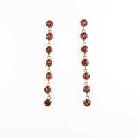 K18YG ガーネットピアス