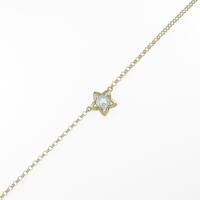 750YG スター アクアマリンブレスレット