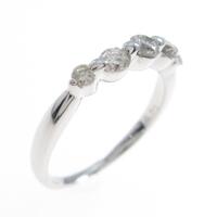 K18WG ダイヤモンドピンキーリング