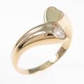 K18YG ハート ダイヤモンドリング