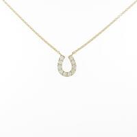 【リメイク】K18YG ホースシュー ダイヤモンドネックレス