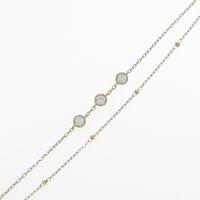 【リメイク】K18YG スリーストーン ダイヤモンドブレスレット