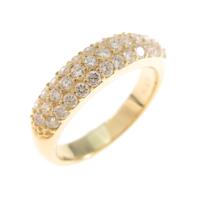 K18YG パヴェ ダイヤモンドピンキーリング