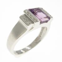 K18WG アメジストリング