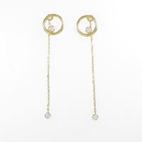 K18YG 2WAY ダイヤモンドピアス