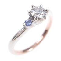 K18PG／プラチナダイヤモンドリング 0．237ct・H・VS1・EXT・H＆C