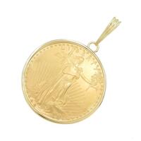 【リメイク】K18YG（枠）コイン ペンダント