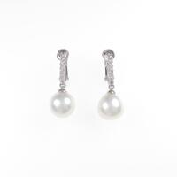 K18WG アコヤパールイヤリング