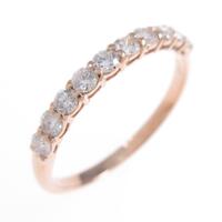 K18PG ハーフエタニティ ダイヤモンドリング