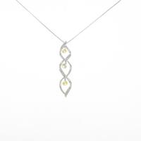 K18WG サファイヤネックレス