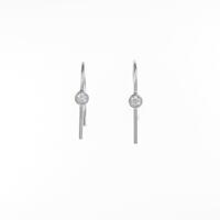 K18WG ダイヤモンドピアス