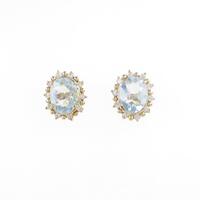 K18YG アクアマリンピアス