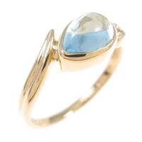 K18YG ブルートパーズリング