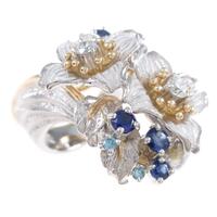 石川暢子 フラワー サファイヤリング