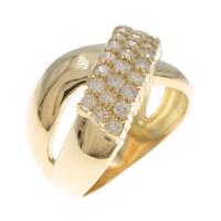 K18YG パヴェ ダイヤモンドリング