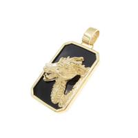 【新品】K18YG ドラゴン オニキスペンダント