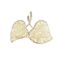 K18YG リーフ ブローチ