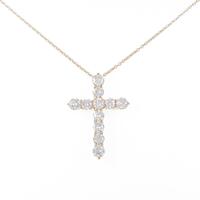 【リメイク】K18YG クロス ダイヤモンドネックレス