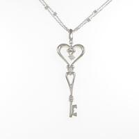 K18WG キー ダイヤモンドネックレス