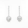 K14WG ダイヤモンドピアス 0．466ct・0．470ct・E?F・VS1?SI1・ペアシェイプ