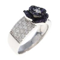 K18WG／K18BG フラワー アメジストリング