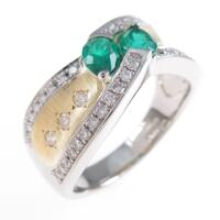 PT／K18YG エメラルドリング