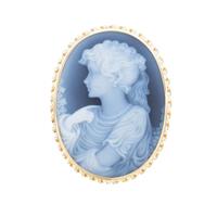 K18YG メノウカメオブローチ